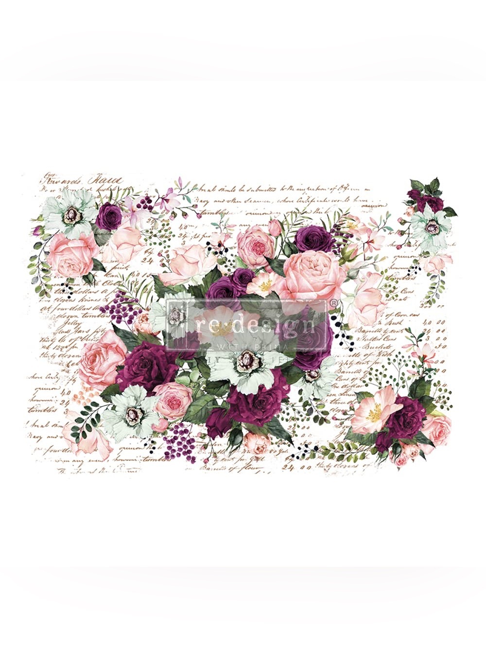 XL Redesign with Prima Decor Transfer | VIOLET HILL | 47” x 33”